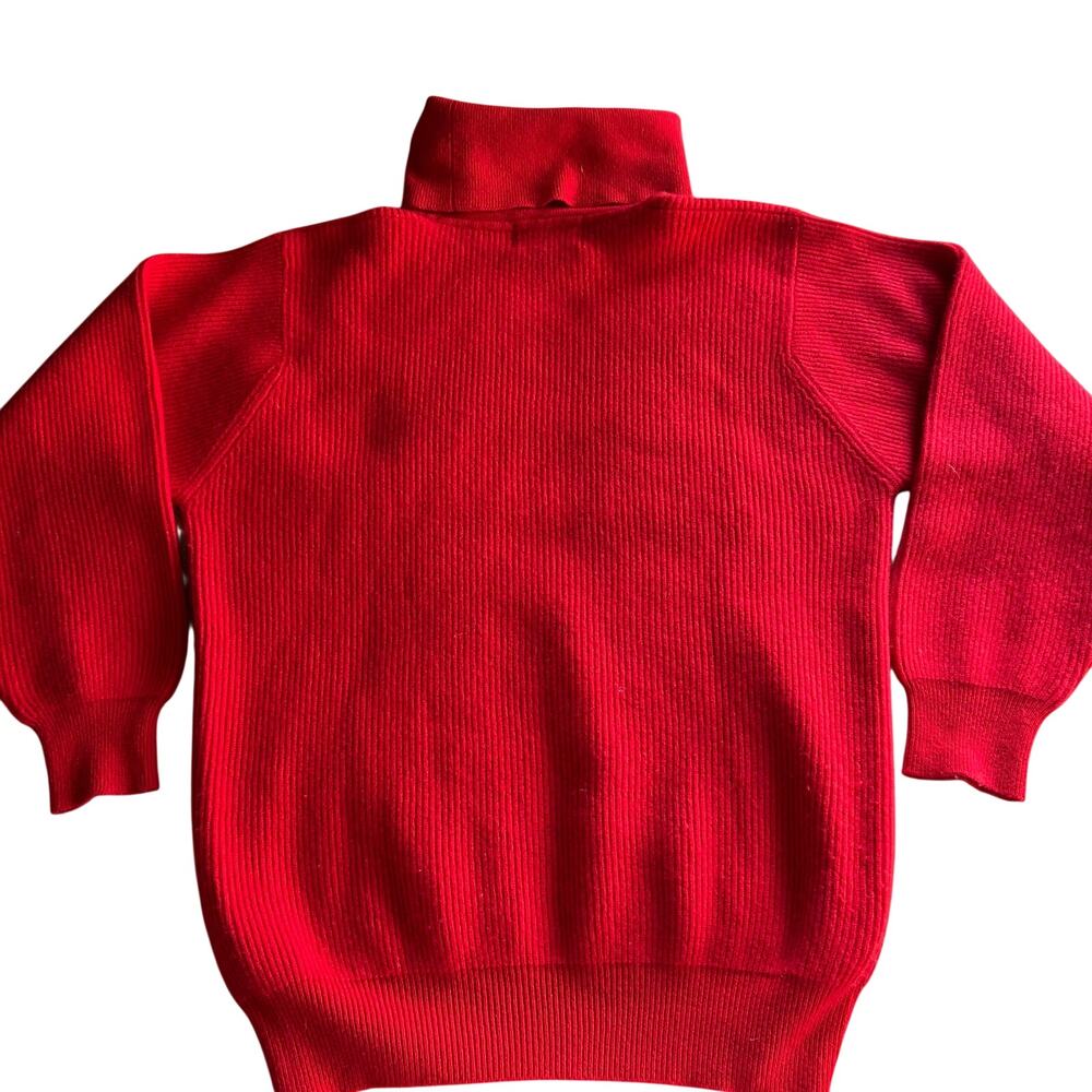 King Deer red 100% cashmere sweater King Deer ribbed turtleneck size large